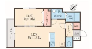 ミリアビタ稲毛東【2階】の間取り
