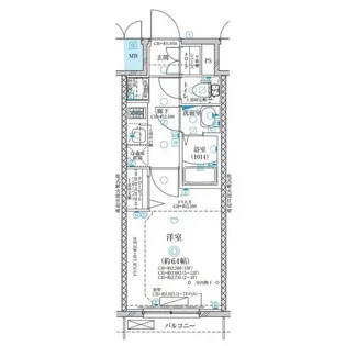 ディアレイシャス名古屋太閤通【2階】の間取り