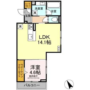 アムール・シェモア【2階】の間取り