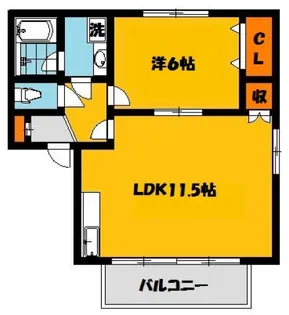雀の宮本陣ヴィレッジB【1階】の間取り
