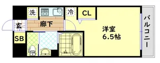 エステムコート難波Vブロード【15階】の間取り