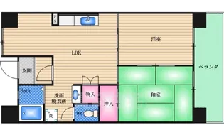 生島リバーサイドマンションB棟【10階】の間取り