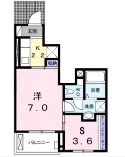 セピア【1階】の間取り