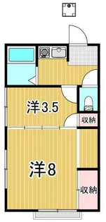 寺山ハイツII【2階】の間取り