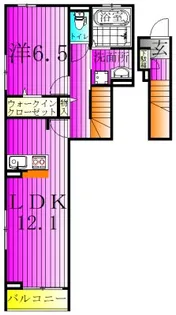 ベル・コリーヌB【2階】の間取り
