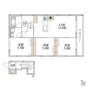 ル・オリーヴィエ【2階】の間取り
