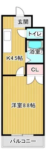 リゾーム高見【1階】の間取り