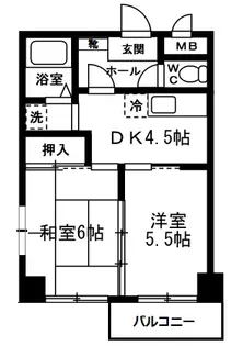 オークハイム【4階】の間取り