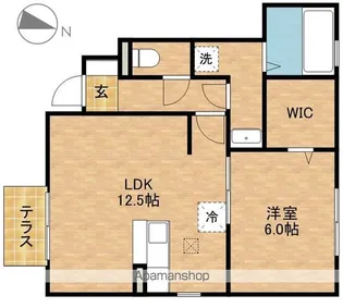 ルボアささがせA【1階】の間取り