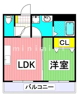 パルテノン弐番館【1階】の間取り
