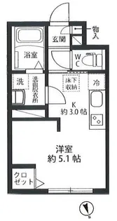 フォンテーヌ常盤台【1階】の間取り