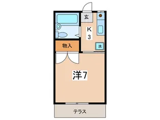 グリ-ンピア光【1階】の間取り