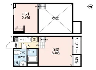 アヴァンツァーレ【2階】の間取り