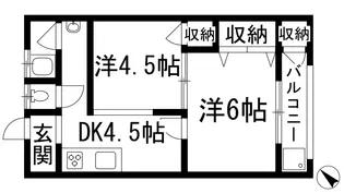 ビーコート清荒神【2階】の間取り