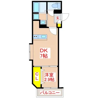 ファンテラス八幡【2階】の間取り