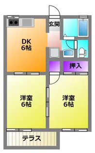 アーバンコンフォート【1階】の間取り