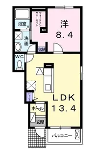 広島県広島市安佐北区上深川町【アパート】の間取り