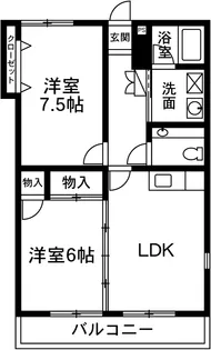 パールハイツ【2階】の間取り