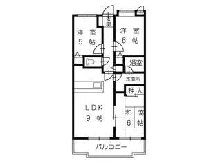 リバーオークス【3階】の間取り