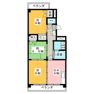 サンシャインロードM【3階】の間取り