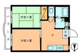 トゥリーベルハイツ【2階】の間取り