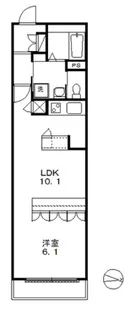 ルシオ国立【3階】の間取り