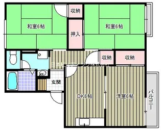 ハイツジュピターA棟【2階】の間取り