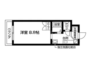 カレッジスクエア多摩【1階】の間取り