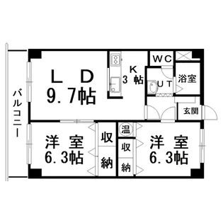 レジデンス黒金【5階】の間取り