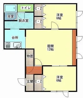 童里夢【2階】の間取り