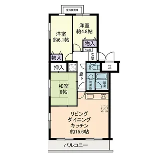 プレメール鵠沼【1階】の間取り