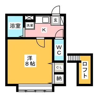ラフィーネ・シェソア【1階】の間取り