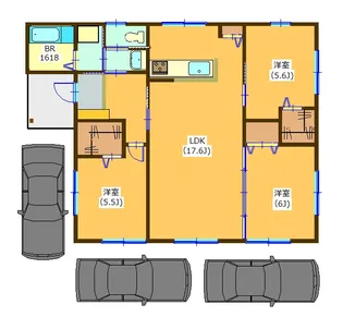 栃木県小山市城北2【一戸建】の間取り