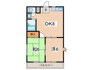 山田ハイツ【1階】の間取り