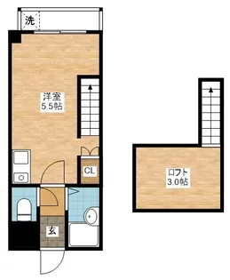 クイーンパレス橋口町【3階】の間取り