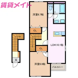 エクセルハイツ【2階】の間取り