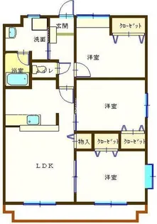 エヴァーグリーン【1階】の間取り
