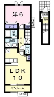 カーサSH I棟【2階】の間取り
