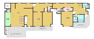 シャトー鉄砲塚【4階】の間取り