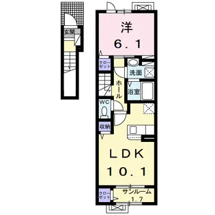 新潟県柏崎市北半田1【アパート】の間取り