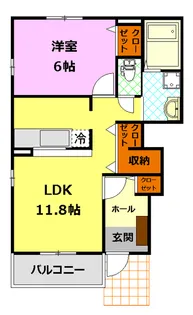 メゾン カルム【1階】の間取り