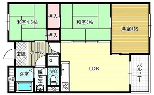 ガーデンハイツ杉本【3階】の間取り