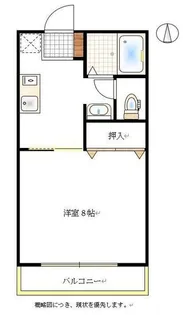 ウイング富田【2階】の間取り