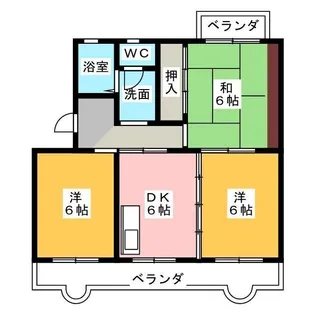プライムハイツA・B【2階】の間取り