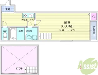 希望が丘荘【1階】の間取り