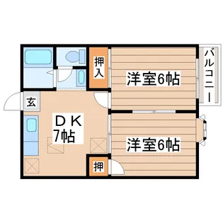 コーポ南【2階】の間取り