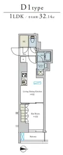 Brillia ist 池尻大橋【1階】の間取り