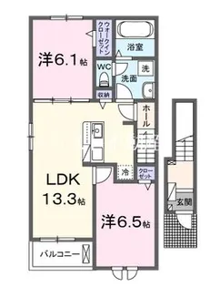 1LDKの間取り画像