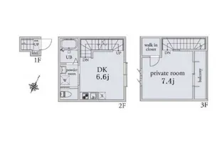 東京都世田谷区北沢4【アパート】の間取り