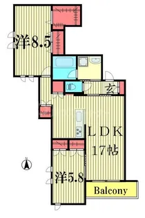 グランウェスト【2階】の間取り